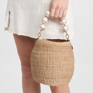 Clare V Pot de Miel Bucket Bag Pearl Handle Like New